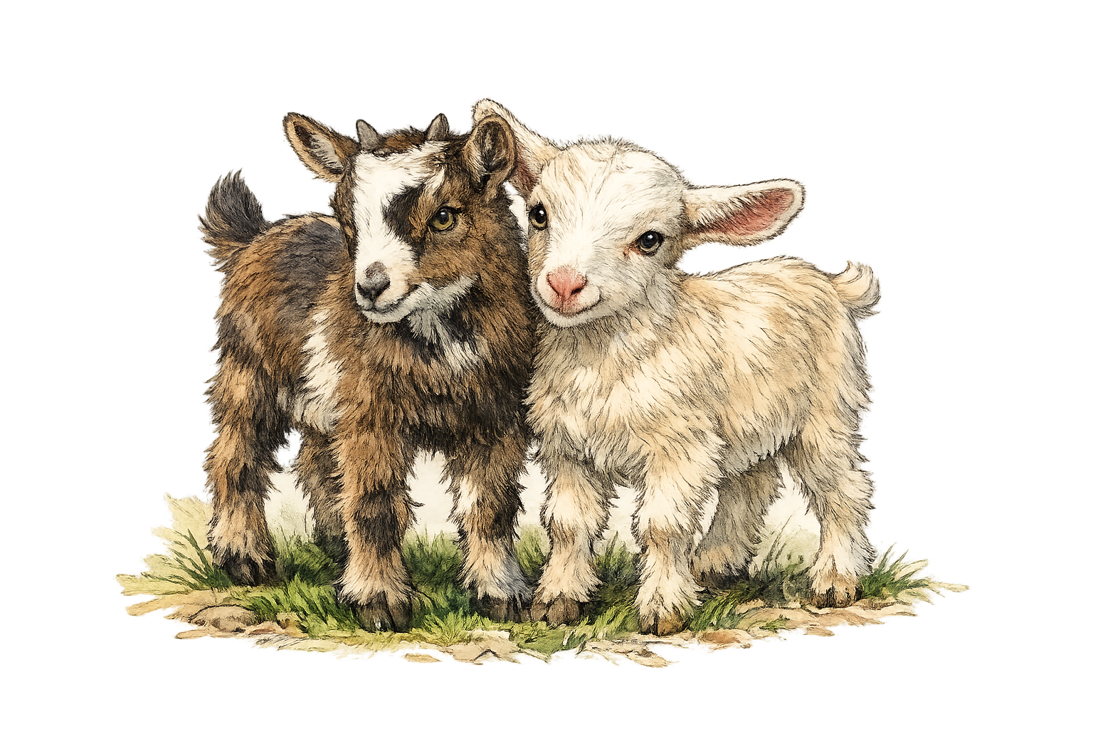 Kit and Kat, the young Klawerjas goats