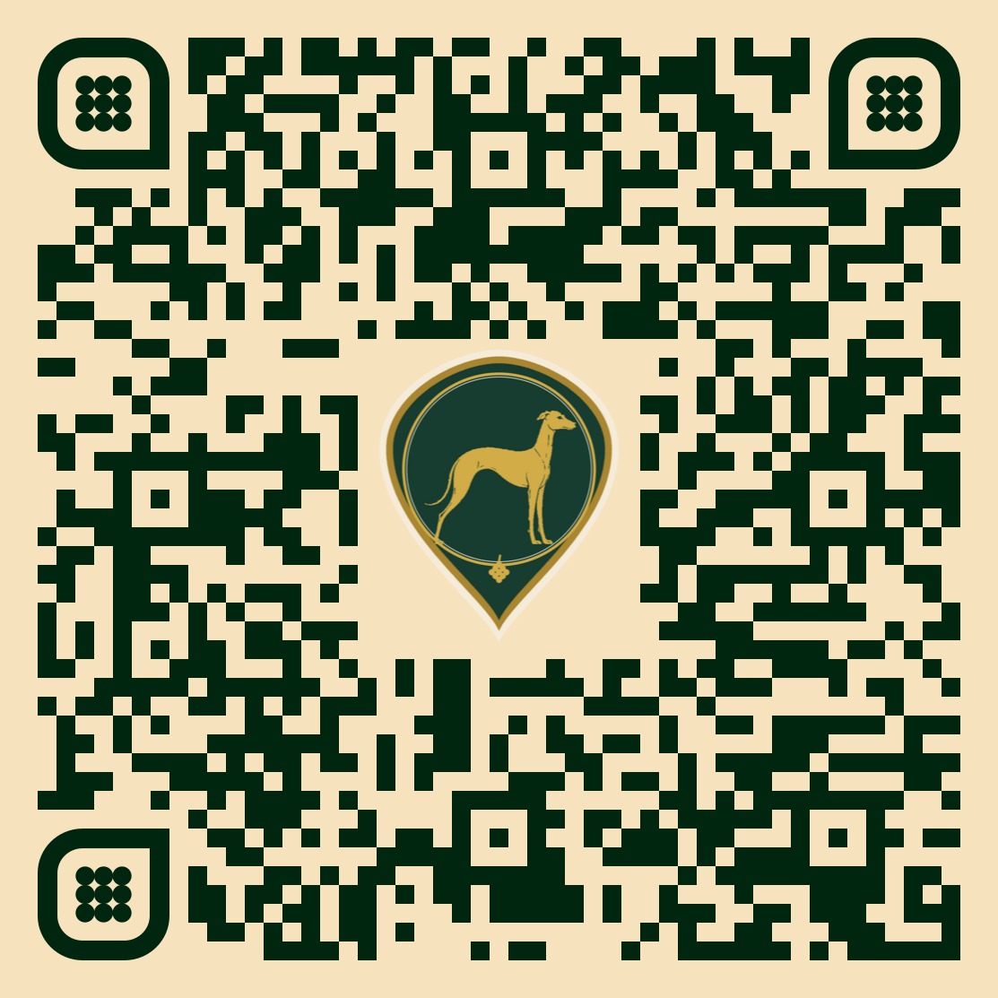 QR code linking to Klawerjas location on Google Maps